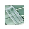 Gondol 1260 ml 3 Katlı Kapaklı Çatal Bıçaklı Beslenme Kutusu Lunch Box Beslenme Kabı - Yeşil