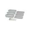 Gondol 1260 ml 3 Katlı Kapaklı Çatal Bıçaklı Beslenme Kutusu Lunch Box Beslenme Kabı - Gri