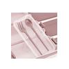Gondol 1260 ml 3 Katlı Kapaklı Çatal Bıçaklı Beslenme Kutusu Lunch Box Beslenme Kabı - Pembe