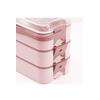 Gondol 1260 ml 3 Katlı Kapaklı Çatal Bıçaklı Beslenme Kutusu Lunch Box Beslenme Kabı - Pembe