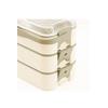 Gondol 1260 ml 3 Katlı Kapaklı Çatal Bıçaklı Beslenme Kutusu Lunch Box Beslenme Kabı - Kahve