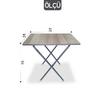 İronika Bahçe Balkon Teras Mutfak 3\'lü Bistro Set Katlanır Masa Sandalye Takımı Krem
