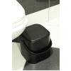 İronika Click Kapaklı Banyo Tuvalet Çöp Kovası Silikon Tuvalet Fırçası 2'li Banyo Seti Siyah