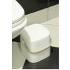 İronika Deri Saplı İç Kovalı Click Kapaklı Mutfak Banyo Tuvalet Çöp Kovası 4 LT Çöp Kutusu Beyaz