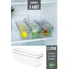 İronika Kapaklı Buzdolabı Düzenleyici Meyve Sebze Saklama Kabı Organizer 2 Litre x 3 Adet