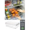 İronika Kapaklı Buzdolabı Düzenleyici Meyve Sebze Saklama Kabı Organizer 4,5 Litre x 3 Adet