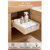 Kendinden Bantlı Sürgülü Raylı Çok Amaçlı Dolap İçi Organizer Banyo Mutfak Dolap Düzenleyici 26x34cm
