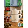 Kiwi KTM-2921 Paslanmaz Çelik Çay Makinesi | 1800W & 2.2 L Su Isıtıcı & 1.2 L Demlik & 90°C Sıcak Tutma - Krem