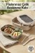 2 Bölmeli Kaşık Çatallı Paslanmaz Çelik Yemek Kabı Lunch Box Sefer Tası Beslenme Kabı Latte