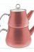 Remetta Granit Silver Kulp Aşiret Boy Çaydanlık - Pembe