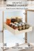 Kendinden Bantlı Sürgülü Raylı Çok Amaçlı Dolap İçi Organizer Banyo Mutfak Dolap Düzenleyici 26x34cm